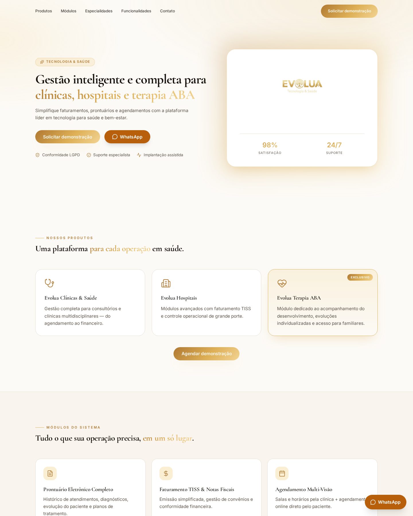 Preview do site Evolua Estar